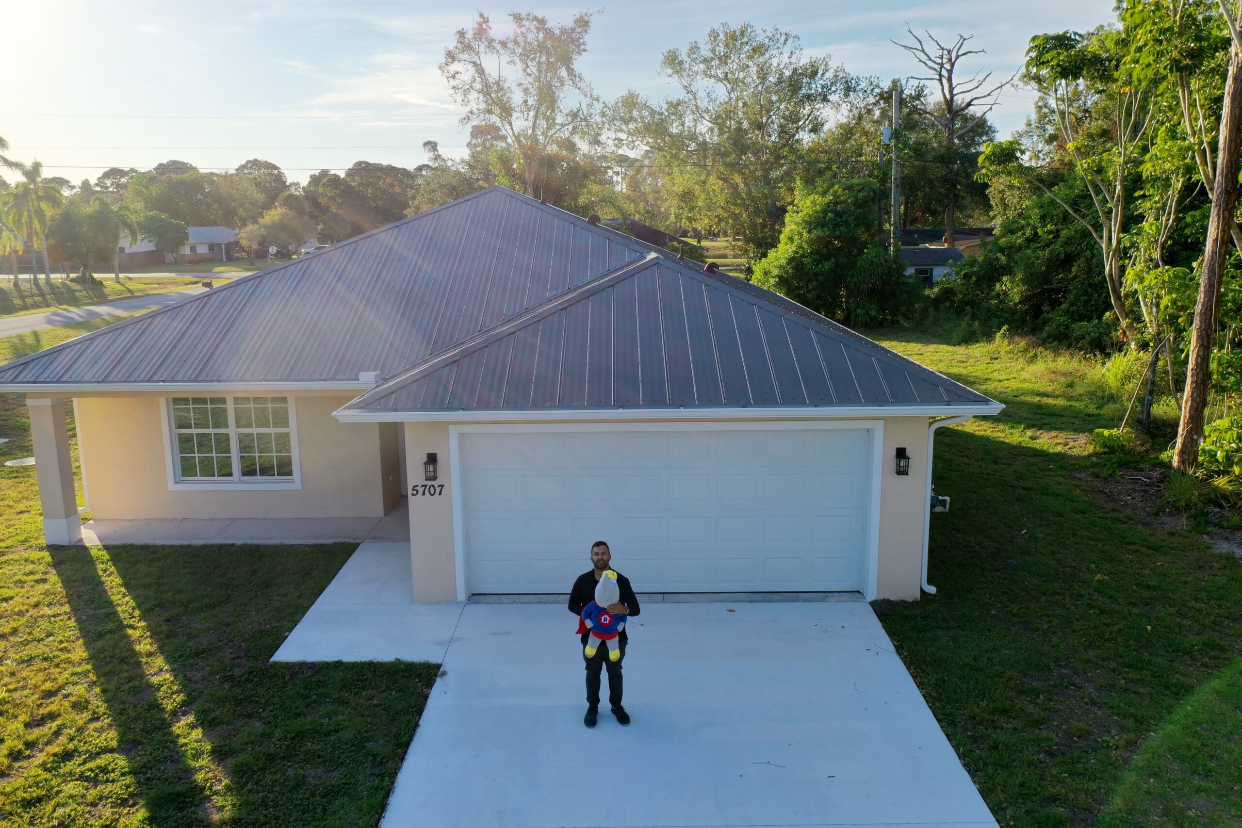 Fort Pierce Home Gets a Durable Crimp Metal Roof in Medium Bronze 2