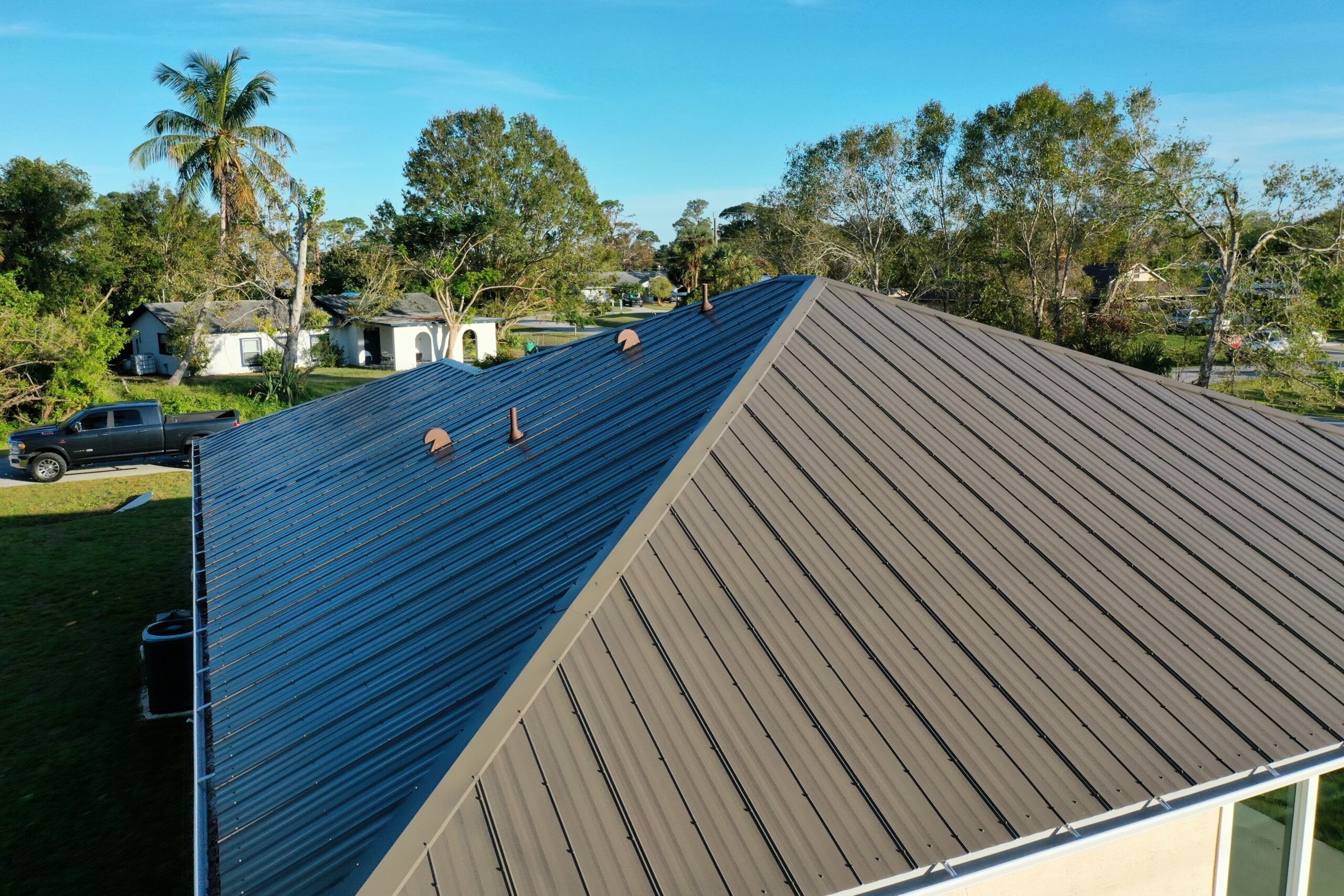 Fort Pierce Home Gets a Durable Crimp Metal Roof in Medium Bronze 3