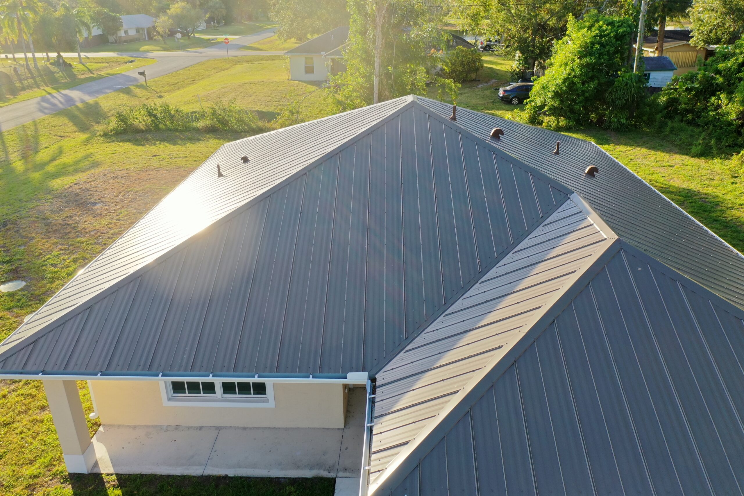 Fort Pierce Home Gets a Durable Crimp Metal Roof in Medium Bronze 5