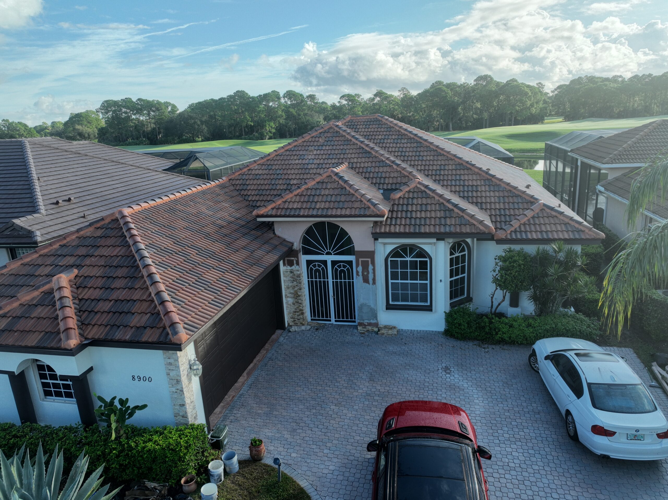 A Warm Tile Roof Transformation in Palm Beach, Florida 2