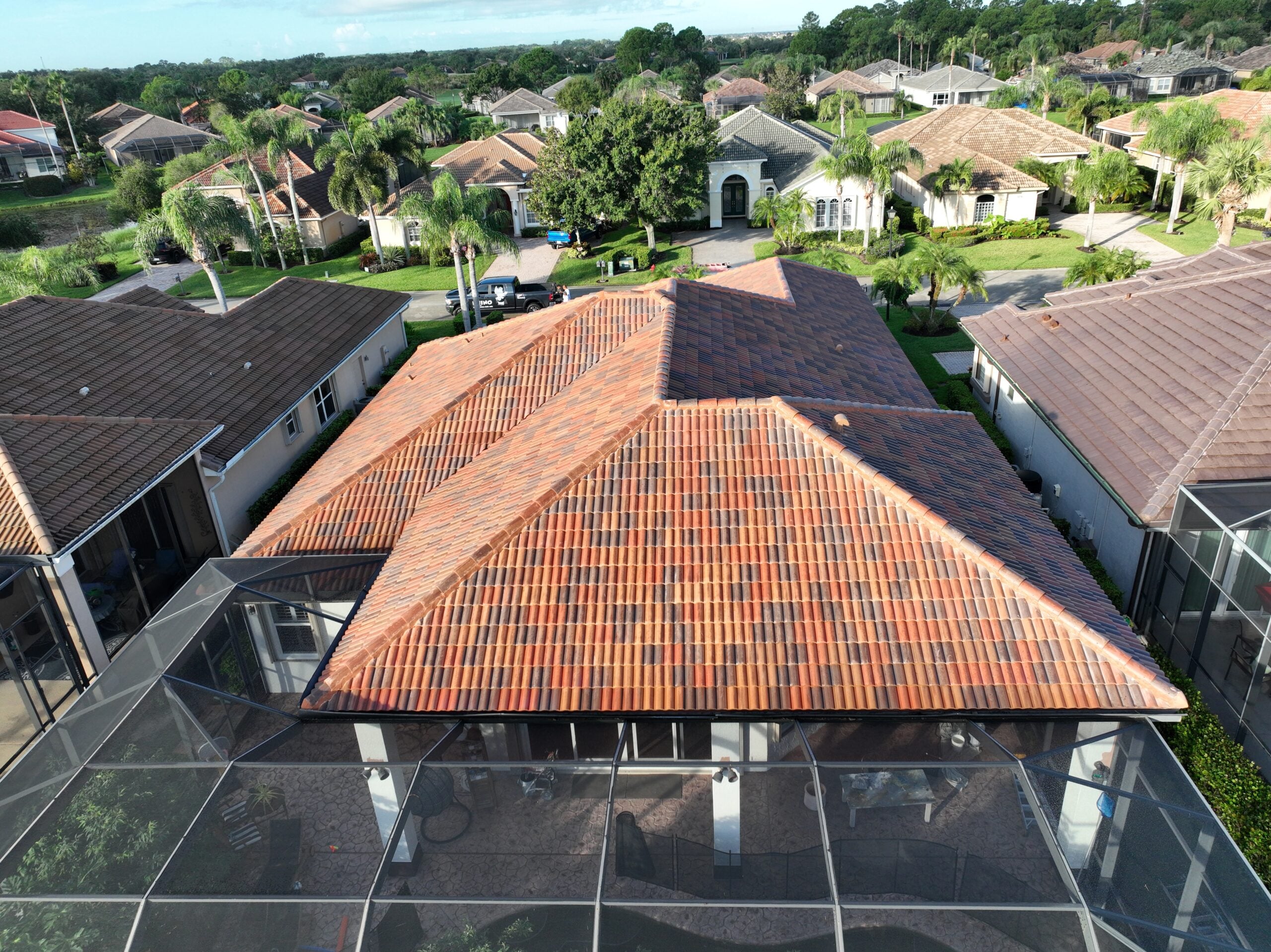 A Warm Tile Roof Transformation in Palm Beach, Florida 3